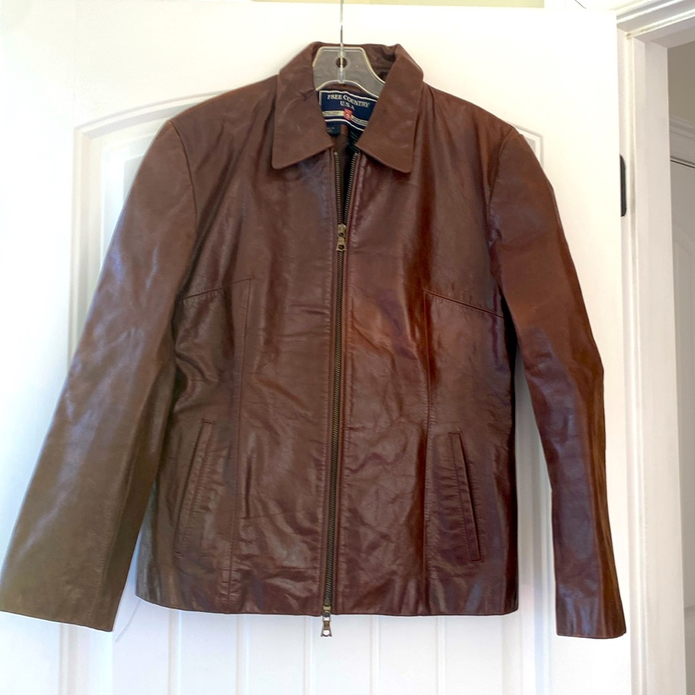 Free Country leather jacket, ladies L